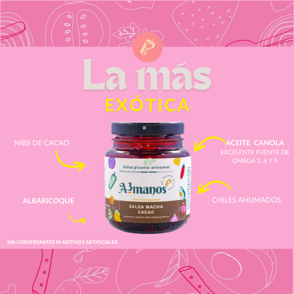 Salsa Macha Artesanal de Cacao y Albaricoque